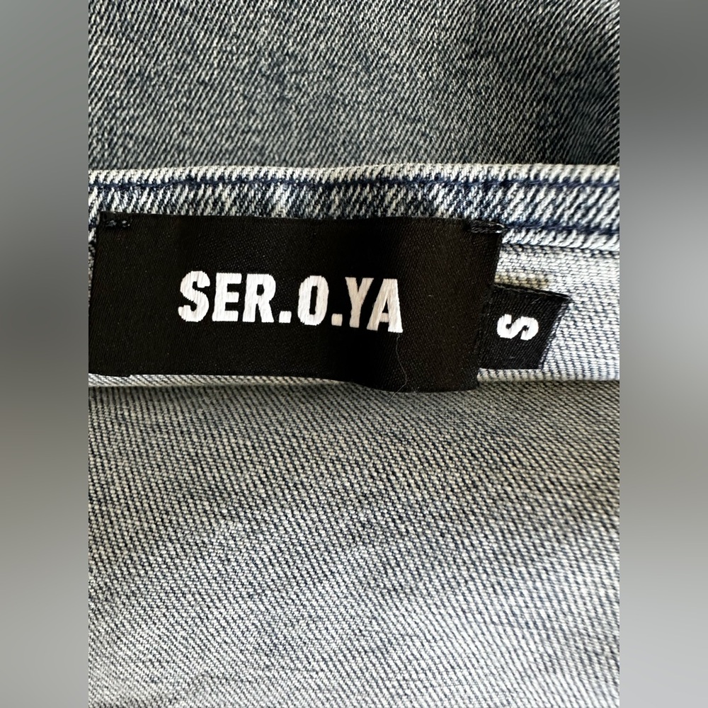 SER.O.YA Leighton Dress blue denim mini dress Size‎ Small - Picture 17 of 17